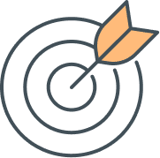 Cible de tir avec une flèche parfaitement plantée dans le mille. Symbole de succès, précision et objectif atteint.